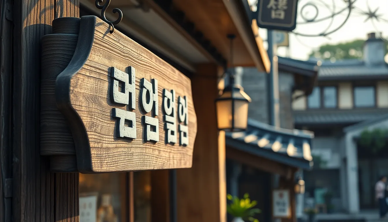 청주의 멋진 간판 디자인 예시